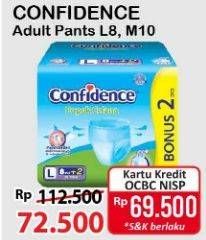 Promo Harga Confidence Adult Diapers Pants L8, M10 8 pcs - Alfamart