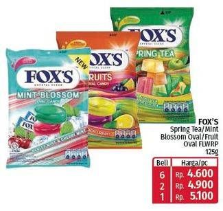 Promo Harga Foxs Crystal Candy Spring Tea, Mint Blossom, Fruits 125 gr - Lotte Grosir