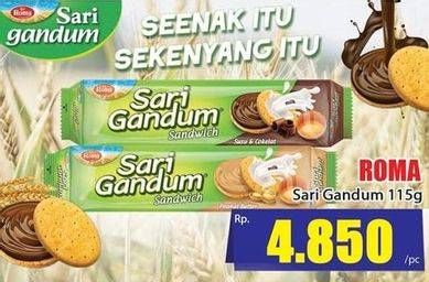 Promo Harga ROMA Sari Gandum Peanut Butter, Susu Cokelat 115 gr - Hari Hari
