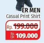 Promo Harga ER MEN Shirt Casual Print  - Lotte Grosir