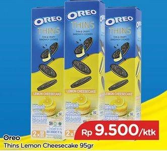 Promo Harga OREO Thins Lemon Cheesecake 95 gr - TIP TOP