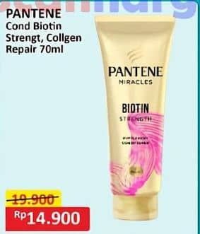 Promo Harga Pantene Conditioner Miracle Biotin Strength, Collagen Repair 70 ml - Alfamart