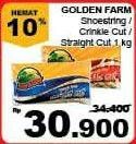 Promo Harga GOLDEN FARM French Fries Shoestring, Crinkle, Straight 1 kg - Giant