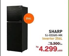 Promo Harga Sharp SJ-X326XI-MK Inverter 256 L  - Yogya