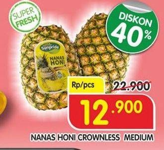 Promo Harga Nanas Honey Crownless Medium  - Superindo