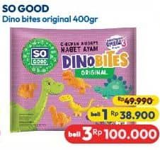 Promo Harga So Good Chicken Nugget Dinobites 400 gr - Hypermart