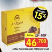 Promo Harga Akram Golden Arabian Dates 500 gr - Superindo