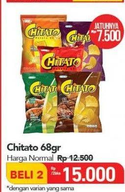 Promo Harga CHITATO Snack Potato Chips 68 gr - Carrefour
