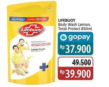 Promo Harga Lifebuoy Body Wash Lemon Fresh, Total 10 850 ml - Alfamidi