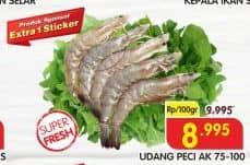 Promo Harga Udang Peci AK 75-100 per 100 gr - Superindo