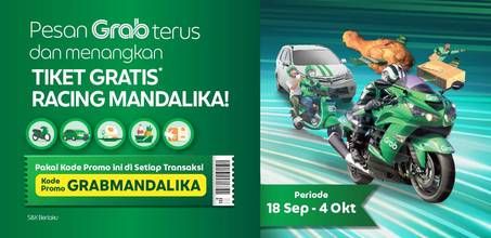 Promo Harga Grab bagi-bagi TIKET GRATIS* Racing Mandalika 2023  - Grab