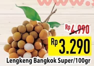 Promo Harga Lengkeng Bangkok Super per 100 gr - Hypermart