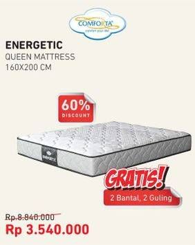 Promo Harga COMFORTA Energetic Queen Mattress 160x200cm  - Courts