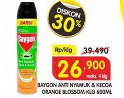 Promo Harga BAYGON Insektisida Spray Orange Blossom 600 ml - Superindo