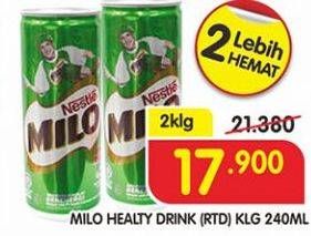 Promo Harga MILO Susu UHT per 2 kaleng 240 ml - Superindo