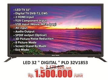 Promo Harga Polytron PLD 32V1853 Digital LED TV  - Hari Hari