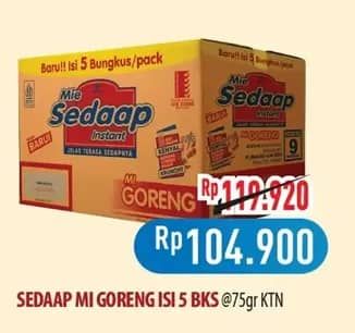 Promo Harga Sedaap Mie Goreng Original per 40 pcs 90 gr - Hypermart