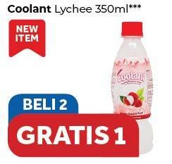 Promo Harga COOLANT Minuman Penyegar Lychee per 2 botol 350 ml - Carrefour