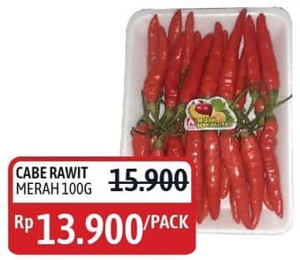 Promo Harga Cabe Rawit Merah per 100 gr - Alfamidi