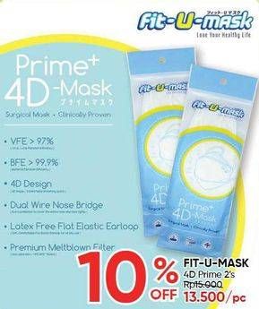 Promo Harga FIT-U-MASK Masker Prime 4D 2 pcs - Guardian