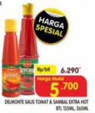 DELMONTE Saus Tomat & Sambal Extra Hot Btl 135ml, 265ml