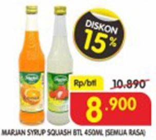 Promo Harga MARJAN Syrup Squash All Variants 450 ml - Superindo