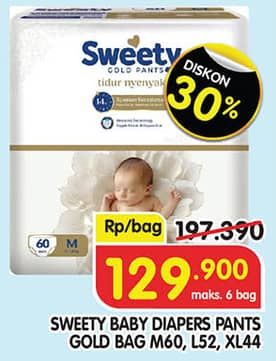 Promo Harga Sweety Gold Pants M60, L52, XL44 44 pcs - Superindo
