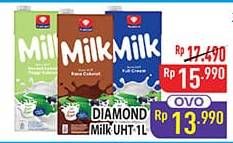 Promo Harga Diamond Milk UHT 1000 ml - Hypermart