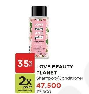 Promo Harga LOVE BEAUTY AND PLANET Shampoo & Conditioner  - Watsons