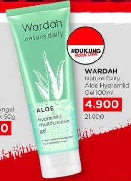 Promo Harga Wardah Nature Daily Aloe Facial Wash 100 ml - Watsons