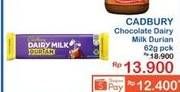 Promo Harga CADBURY Dairy Milk Durian 62 gr - Indomaret