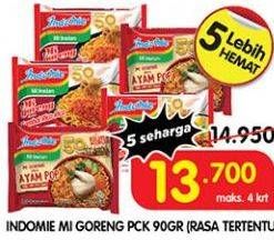 Promo Harga Indomie Mi Goreng 90 gr - Superindo