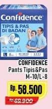 Promo Harga Confidence Adult Pants Tipis & Pas Di Badan L8, M10 8 pcs - Alfamart