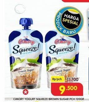 Promo Harga CIMORY Squeeze Yogurt Brown Sugar 120 gr - Superindo