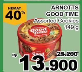 Promo Harga GOOD TIME Chocochips Assorted Cookies Tin 149 gr - Giant