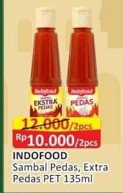 Promo Harga INDOFOOD Sambal Pedas, Ekstra Pedas 135 ml - Alfamart