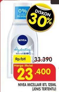 Promo Harga Nivea MicellAir Skin Breathe Micellar Water 125 ml - Superindo