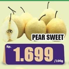 Promo Harga Pear Sweet per 100 gr - Hari Hari