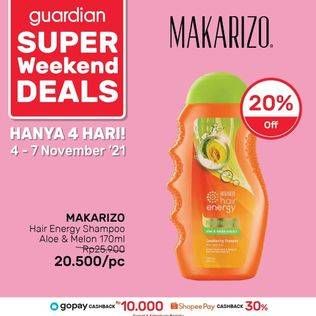 Promo Harga MAKARIZO Shampoo Aloe Melon 170 ml - Guardian
