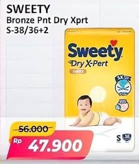 Promo Harga Sweety Bronze Pants Dry X-Pert S36+2 38 pcs - Alfamart