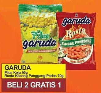 Promo Harga GARUDA Pilus Keju 95g / Rosta Kacang Panggang Pedas 70g  - Yogya