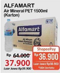 Promo Harga Alfamart Air Mineral per 12 botol 1500 ml - Alfamart