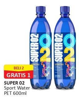 Promo Harga SUPER O2 Silver Oxygenated Drinking Water Sportivo 600 ml - Alfamart