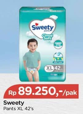 Promo Harga Sweety Silver Pants XL42 42 pcs - TIP TOP