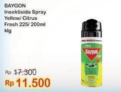 Promo Harga BAYGON Insektisida Spray Yellow Fresh Scent, Citrus Fresh 200 ml - Indomaret