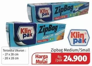 Promo Harga KLINPAK Zip Bag Medium, Small  - Lotte Grosir