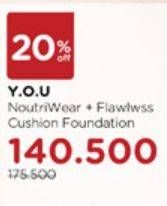 Promo Harga YOU NoutriWear + Flawless Cushion Foundation  - Watsons