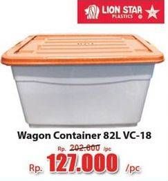 Promo Harga LION STAR Wagon Container VC-18 (82ltr) 82000 ml - Hari Hari