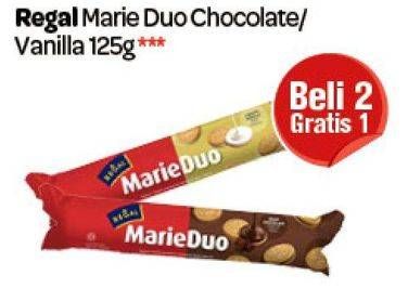 Promo Harga REGAL Marie Duo Milky Chocolate, Vanila 125 gr - Carrefour
