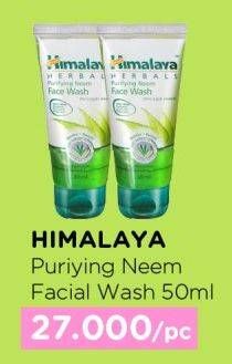 Promo Harga Himalaya Facial Wash Purifying Neem - Nimba + Kunyit 50 ml - Watsons